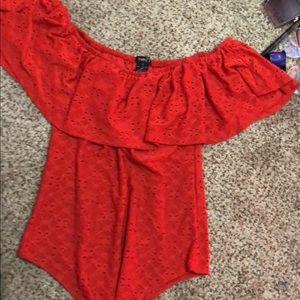 Red bodysuit
